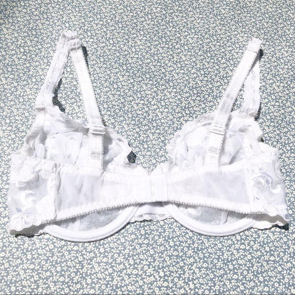 Felina Lingerie White Demi Lace Bra Style 5170 Size 34D - Picture 9 of 16